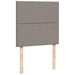 Pat box spring cu saltea, gri taupe, 100x200 cm, textil - WALTI WALTI