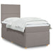 Pat box spring cu saltea, gri taupe, 100x200 cm, textil - WALTI WALTI