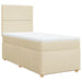 Pat box spring cu saltea, crem, 100x200 cm, textil - WALTI WALTI