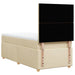 Pat box spring cu saltea, crem, 100x200 cm, textil - WALTI WALTI