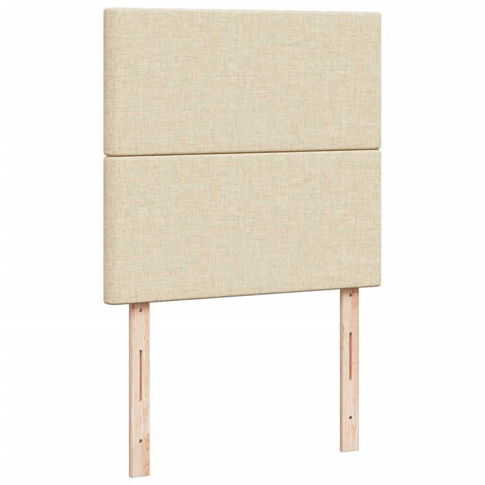 Pat box spring cu saltea, crem, 100x200 cm, textil - WALTI WALTI