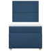 Pat box spring cu saltea, albastru, 100x200 cm, textil - WALTI WALTI