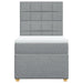 Pat box spring cu saltea, gri deschis, 100x200 cm, textil - WALTI WALTI