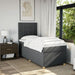 Pat box spring cu saltea, gri închis, 100x200 cm, textil - WALTI WALTI