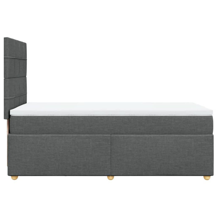 Pat box spring cu saltea, gri închis, 100x200 cm, textil - WALTI WALTI