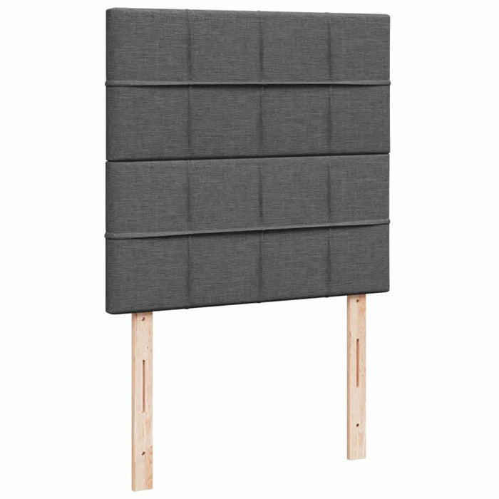 Pat box spring cu saltea, gri închis, 100x200 cm, textil - WALTI WALTI