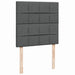 Pat box spring cu saltea, gri închis, 100x200 cm, textil - WALTI WALTI