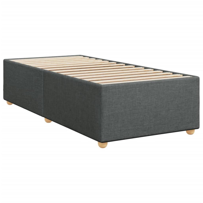 Pat box spring cu saltea, gri închis, 100x200 cm, textil - WALTI WALTI