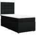 Pat box spring cu saltea, negru, 100x200 cm, textil - WALTI WALTI