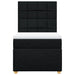 Pat box spring cu saltea, negru, 100x200 cm, textil - WALTI WALTI