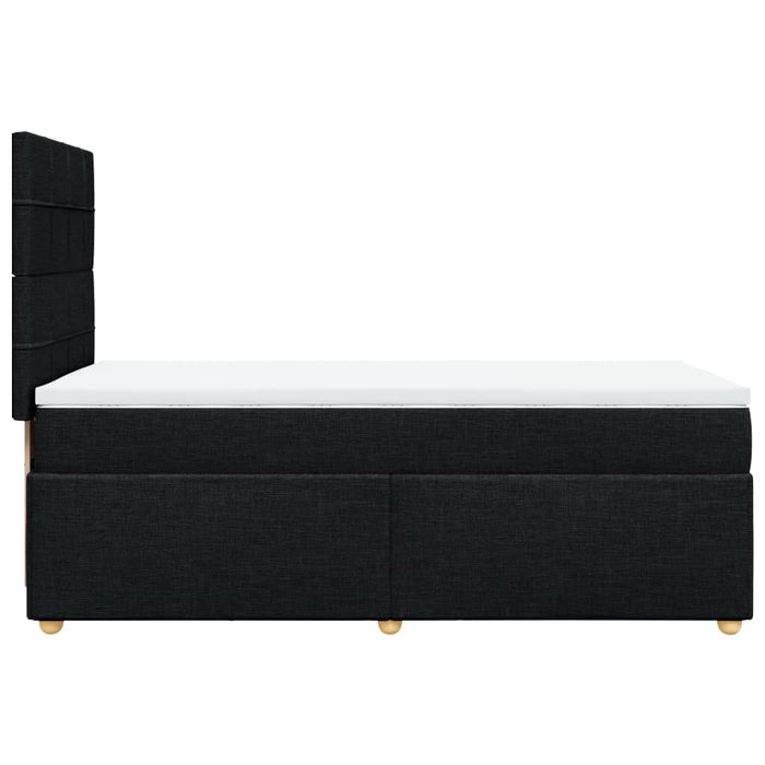 Pat box spring cu saltea, negru, 100x200 cm, textil - WALTI WALTI