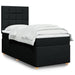 Pat box spring cu saltea, negru, 100x200 cm, textil - WALTI WALTI
