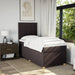 Pat box spring cu saltea, maro închis, 100x200 cm, textil - WALTI WALTI