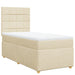 Pat box spring cu saltea, crem, 100x200 cm, textil - WALTI WALTI