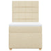 Pat box spring cu saltea, crem, 100x200 cm, textil - WALTI WALTI