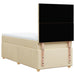 Pat box spring cu saltea, crem, 100x200 cm, textil - WALTI WALTI