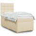 Pat box spring cu saltea, crem, 100x200 cm, textil - WALTI WALTI
