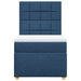 Pat box spring cu saltea, albastru, 100x200 cm, textil - WALTI WALTI