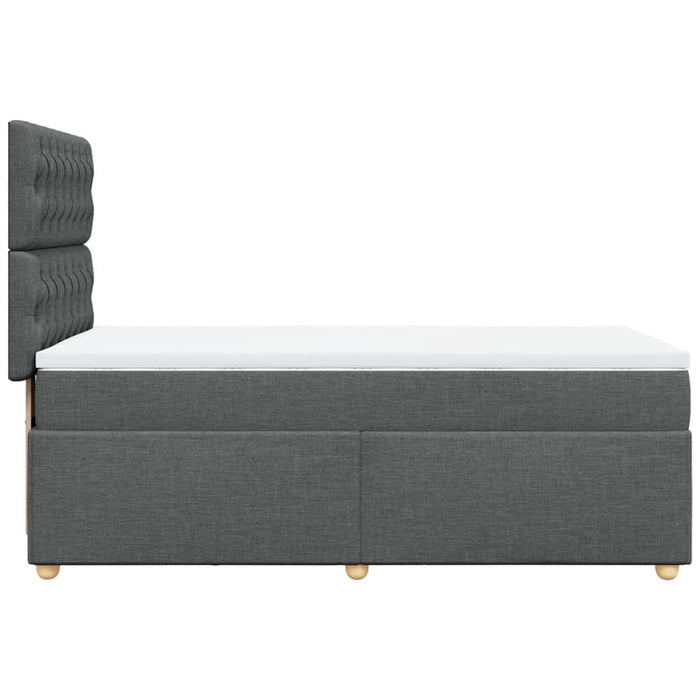 Pat box spring cu saltea, gri închis, 100x200 cm, textil - WALTI WALTI