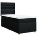 Pat box spring cu saltea, negru, 100x200 cm, textil - WALTI WALTI
