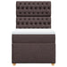 Pat box spring cu saltea, maro închis, 100x200 cm, textil - WALTI WALTI