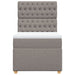 Pat box spring cu saltea, gri taupe, 100x200 cm, textil - WALTI WALTI