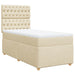 Pat box spring cu saltea, crem, 100x200 cm, textil - WALTI WALTI