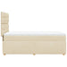 Pat box spring cu saltea, crem, 100x200 cm, textil - WALTI WALTI