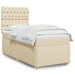 Pat box spring cu saltea, crem, 100x200 cm, textil - WALTI WALTI