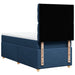 Pat box spring cu saltea, albastru, 100x200 cm, textil - WALTI WALTI