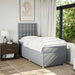 Pat box spring cu saltea, gri deschis, 100x200 cm, textil - WALTI WALTI