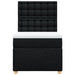 Pat box spring cu saltea, negru, 100x200 cm, textil - WALTI WALTI