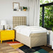 Pat box spring cu saltea, crem, 100x200 cm, textil - WALTI WALTI