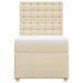 Pat box spring cu saltea, crem, 100x200 cm, textil - WALTI WALTI