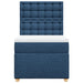 Pat box spring cu saltea, albastru, 100x200 cm, textil - WALTI WALTI