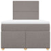 Pat box spring cu saltea, taupe, 120x190 cm material textil - WALTI WALTI
