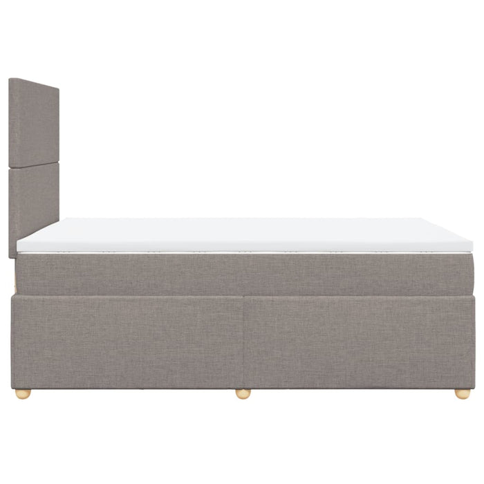 Pat box spring cu saltea, taupe, 120x190 cm material textil - WALTI WALTI