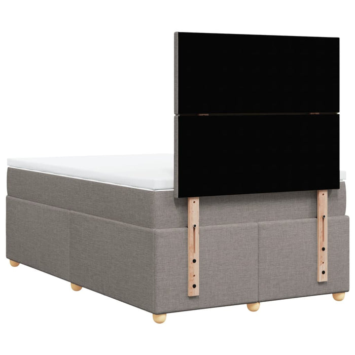 Pat box spring cu saltea, taupe, 120x190 cm material textil - WALTI WALTI
