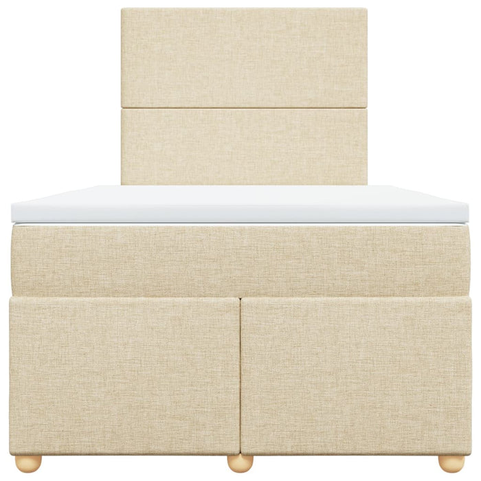 Pat continental cu saltea, crem, 120x190 cm, textil - WALTI WALTI