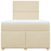 Pat continental cu saltea, crem, 120x190 cm, textil - WALTI WALTI