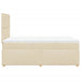 Pat continental cu saltea, crem, 120x190 cm, textil - WALTI WALTI