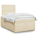 Pat continental cu saltea, crem, 120x190 cm, textil - WALTI WALTI