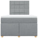 Pat box spring cu saltea, gri deschis, 120x190 cm, textil - WALTI WALTI