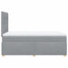 Pat box spring cu saltea, gri deschis, 120x190 cm, textil - WALTI WALTI