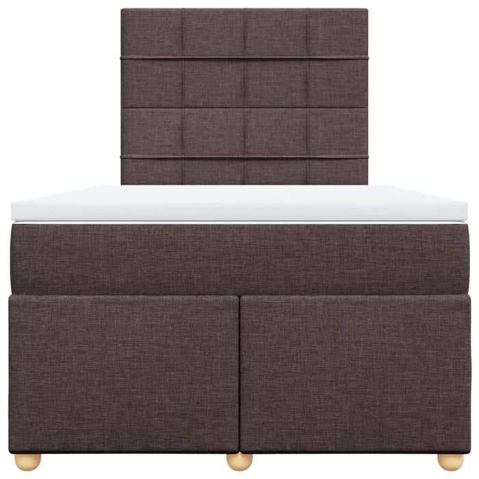 Pat box spring cu saltea, maro închis, 120x190 cm, textil - WALTI WALTI
