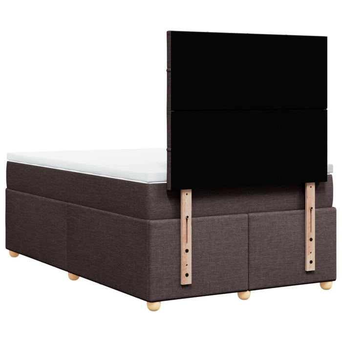 Pat box spring cu saltea, maro închis, 120x190 cm, textil - WALTI WALTI