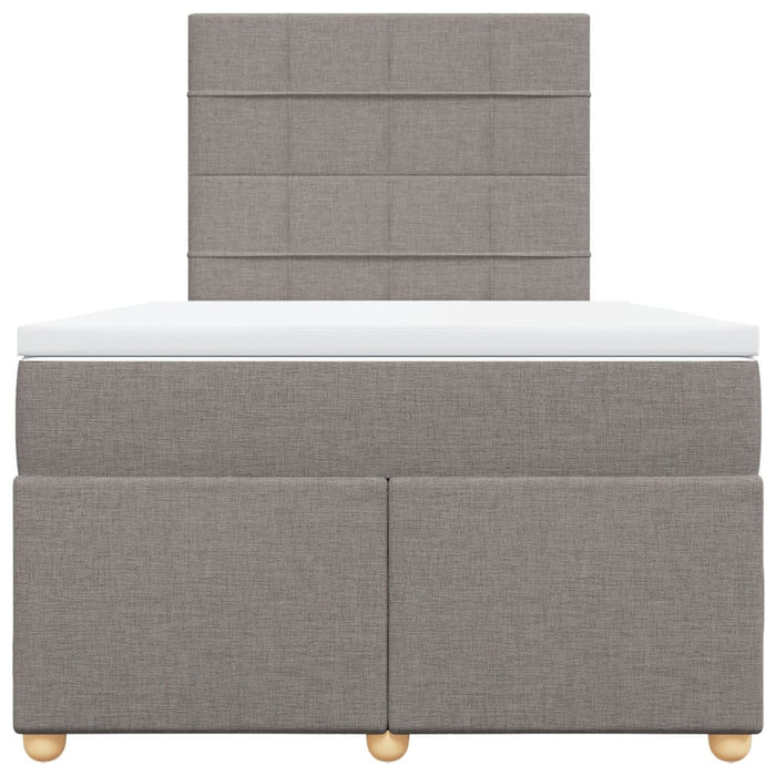 Pat box spring cu saltea, taupe, 120x190 cm material textil - WALTI WALTI