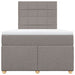 Pat box spring cu saltea, taupe, 120x190 cm material textil - WALTI WALTI