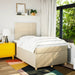 Pat continental cu saltea, crem, 120x190 cm, textil - WALTI WALTI
