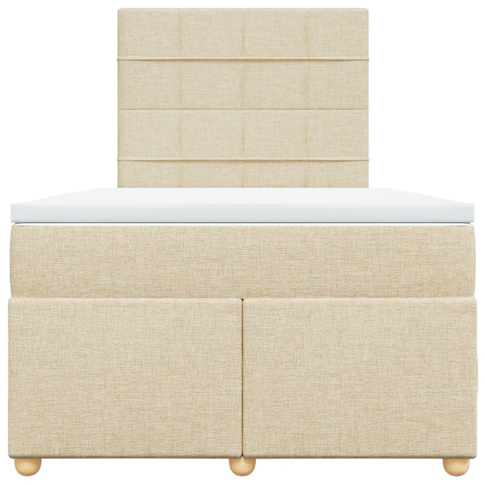 Pat continental cu saltea, crem, 120x190 cm, textil - WALTI WALTI